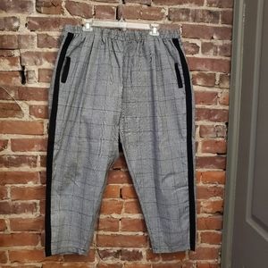 SHEIN Plaid Striped Dress Pants